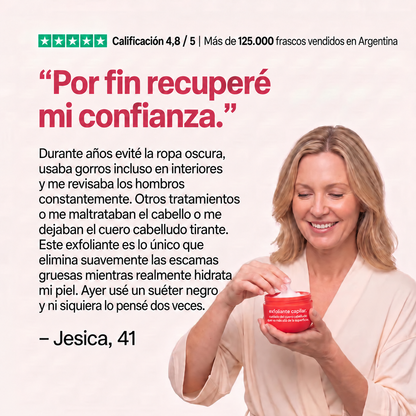 Alivio real para la caspa, la picazón y las impurezas del cuero cabelludo