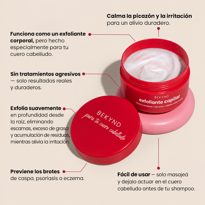 Alivio real para la caspa, la picazón y las impurezas del cuero cabelludo